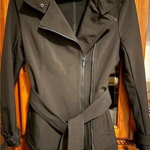 Kenneth Cole Reaction Black Moto Style Jacket – Belted – XS